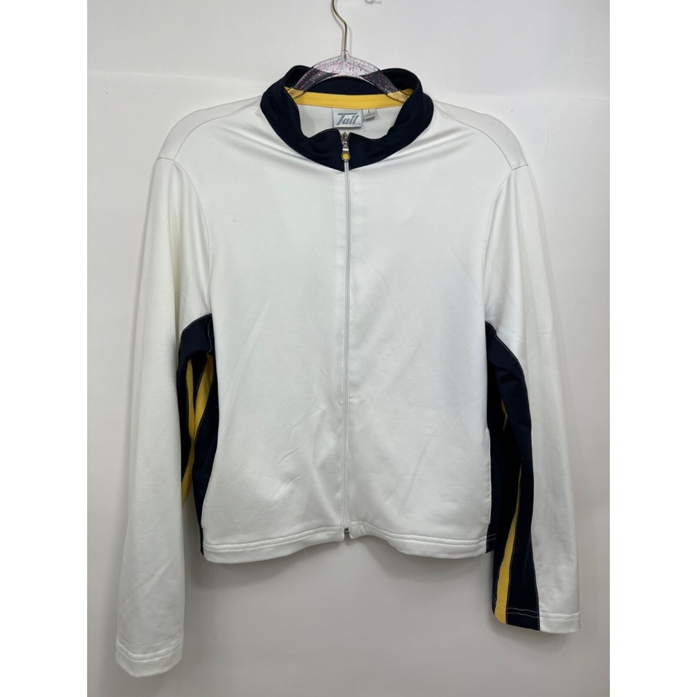 Tail Tech‎ Performance Golf Tennis Jacket White Black Yellow Womens Size L